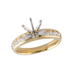 14KT Gold Diamond Semi-Mount Engagement Ring