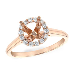 14KT Gold Diamond Semi-Mount Engagement Ring