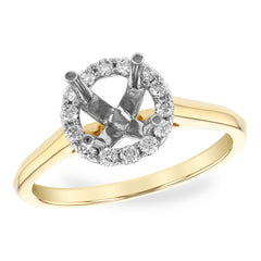 14KT Gold Diamond Semi-Mount Engagement Ring