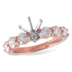 14KT Gold Diamond Semi-Mount Engagement Ring