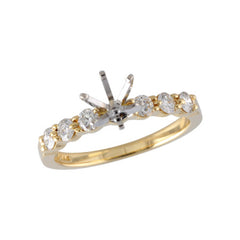 14KT Gold Diamond Semi-Mount Engagement Ring