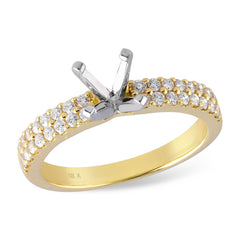 14KT Gold Diamond Semi-Mount Engagement Ring