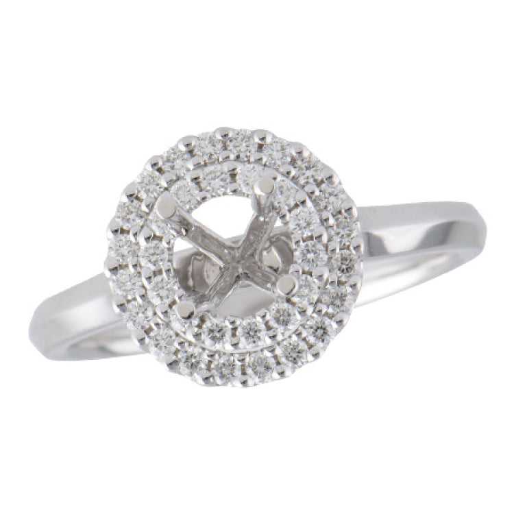 14KT Gold Diamond Semi-Mount Engagement Ring