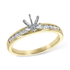 14KT Gold Diamond Semi-Mount Engagement Ring