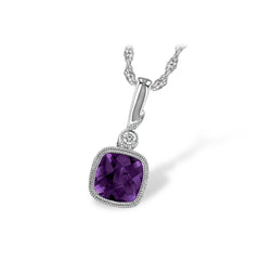 14KT Gold Amethyst Necklace