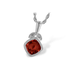 14KT Gold Garnet Necklace