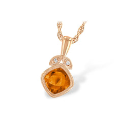 14KT Gold Citrine Necklace