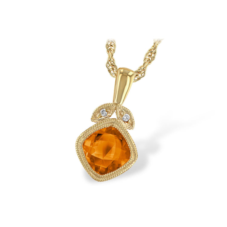 14KT Gold Citrine Necklace
