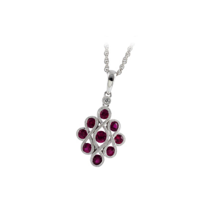 14KT Gold Ruby Necklace