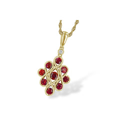14KT Gold Ruby Necklace