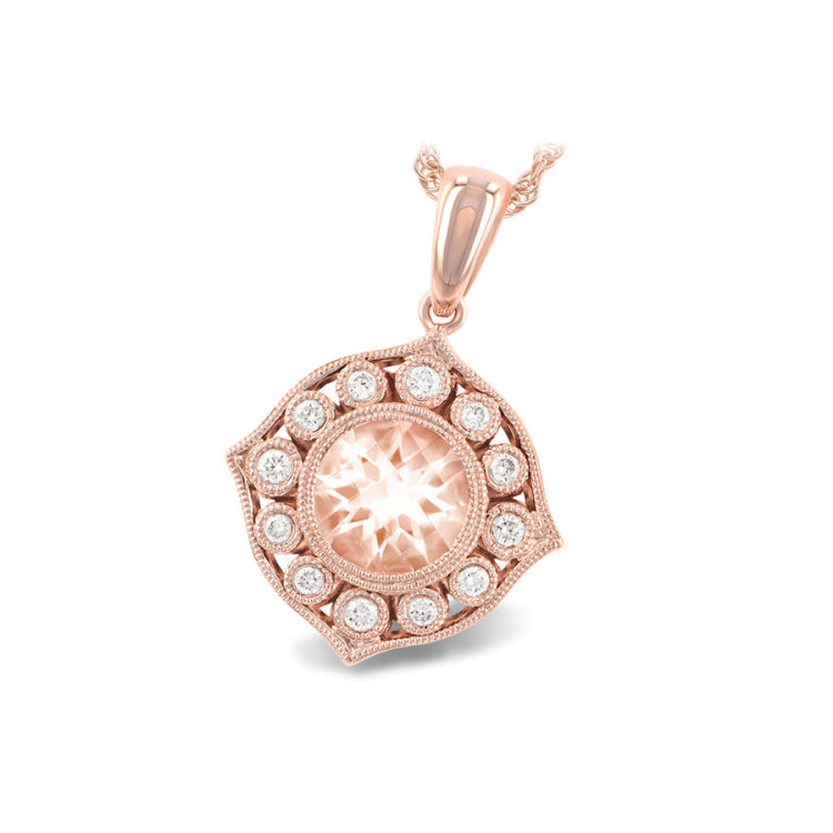 14KT Gold Morganite Necklace