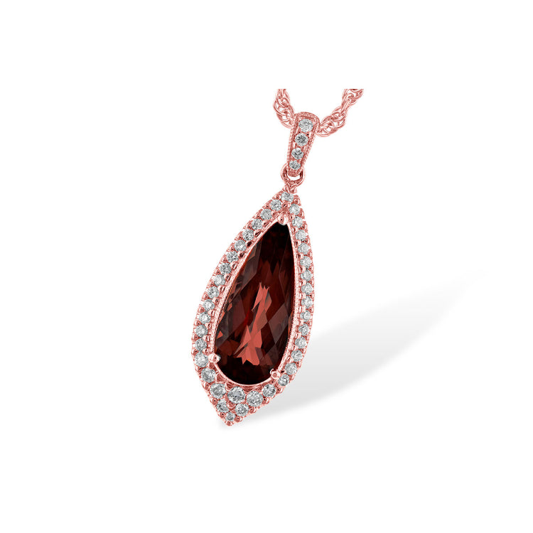 14KT Gold Garnet Necklace