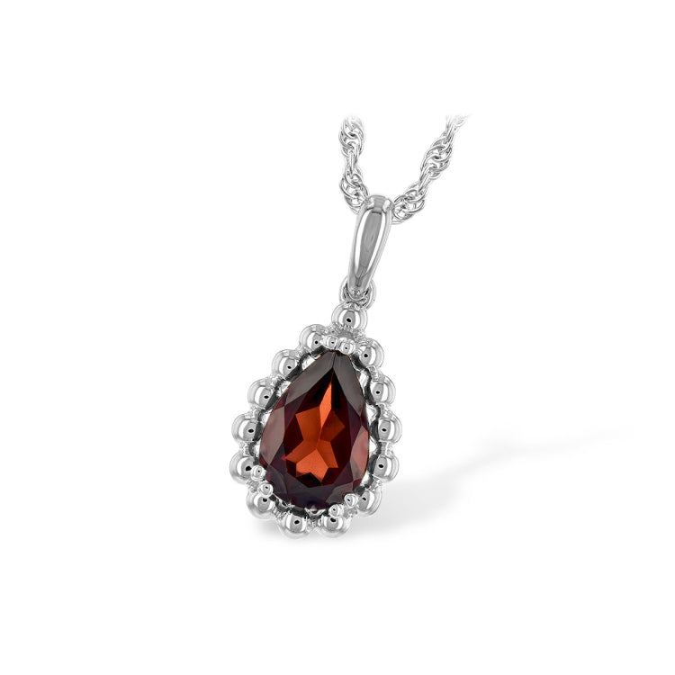 14KT Gold Garnet Necklace