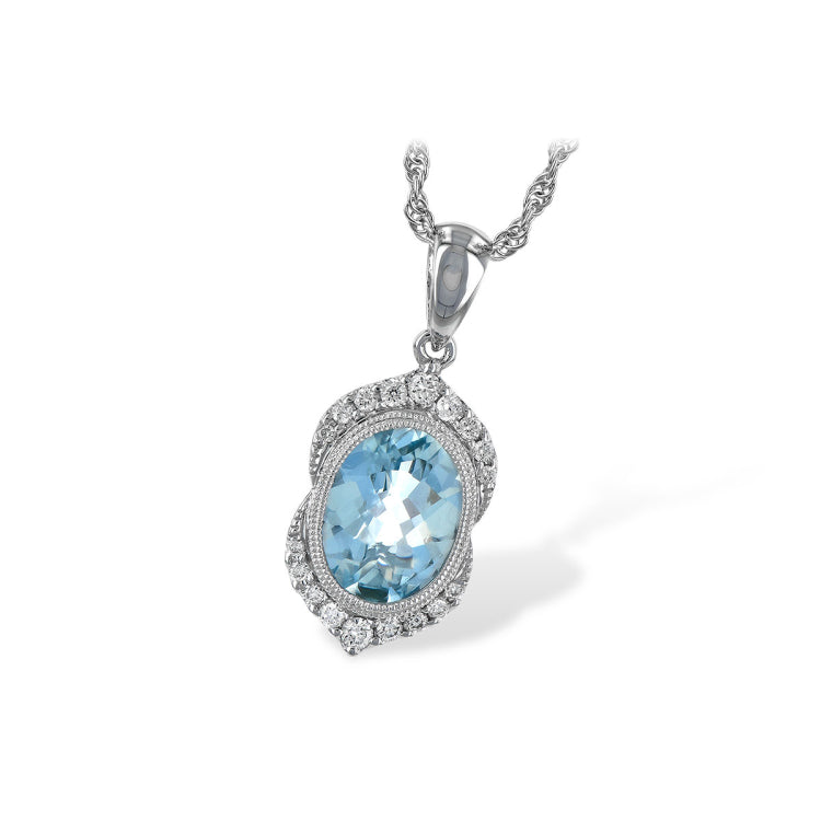 14KT Gold Aqua Necklace