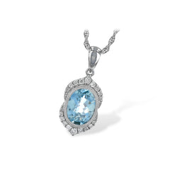 14KT Gold Aqua Necklace