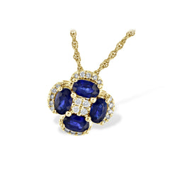 14KT Gold Sapphire Necklace