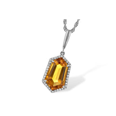 14KT Gold Citrine Necklace