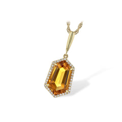 14KT Gold Citrine Necklace