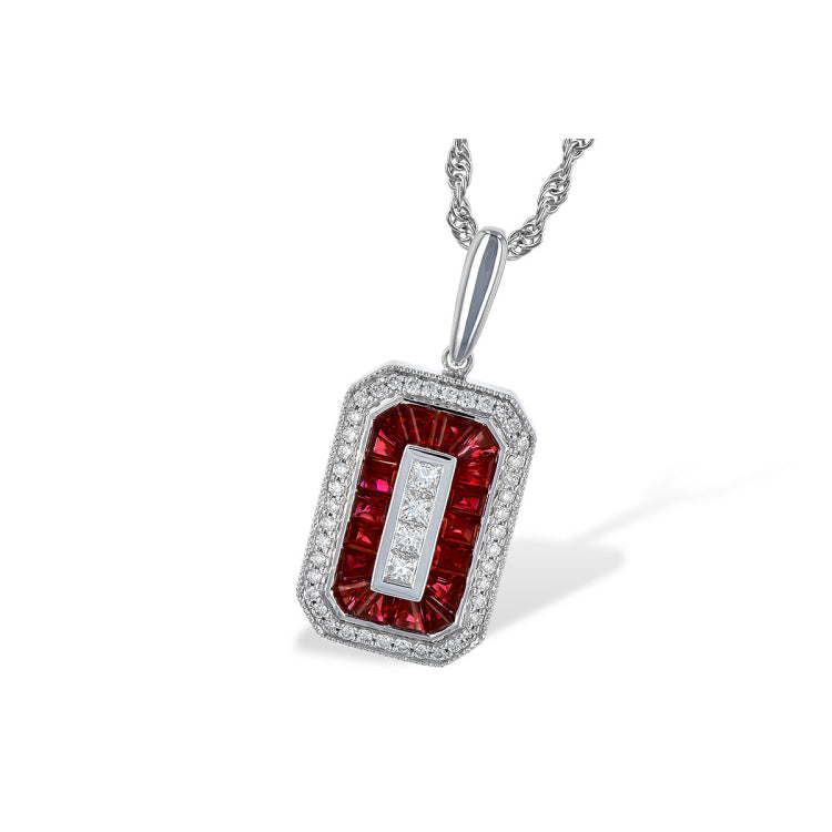 14KT Gold Ruby Necklace