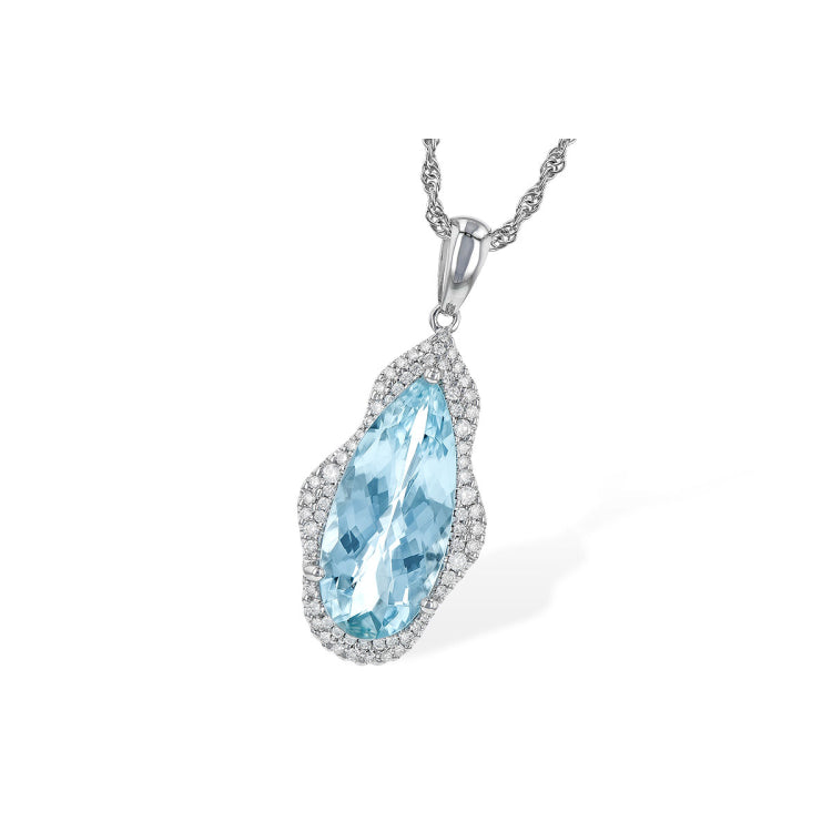 14KT Gold Aqua Necklace