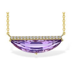 14KT Gold Amethyst Necklace