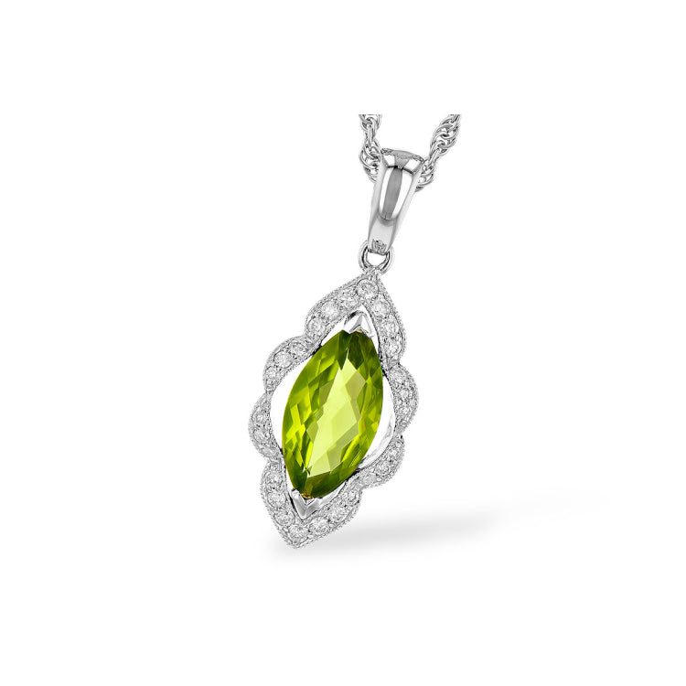 14KT Gold Peridot Necklace