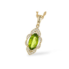 14KT Gold Peridot Necklace