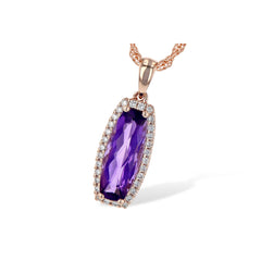 14KT Gold Amethyst Necklace
