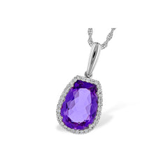 14KT Gold Amethyst Necklace