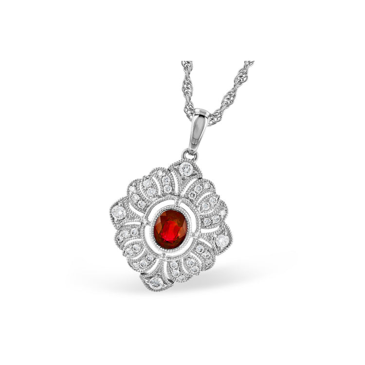 14KT Gold Ruby Necklace