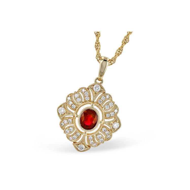 14KT Gold Ruby Necklace
