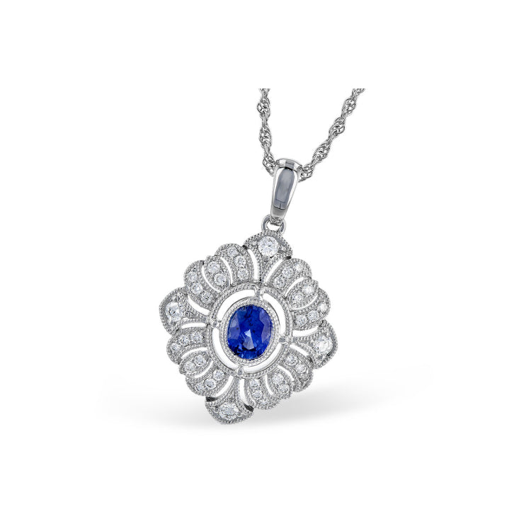 14KT Gold Sapphire Necklace