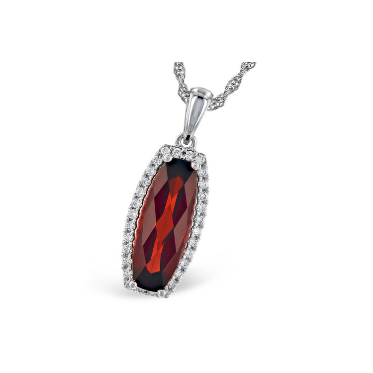 14KT Gold Garnet Necklace