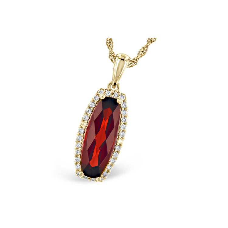 14KT Gold Garnet Necklace