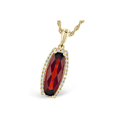 14KT Gold Garnet Necklace