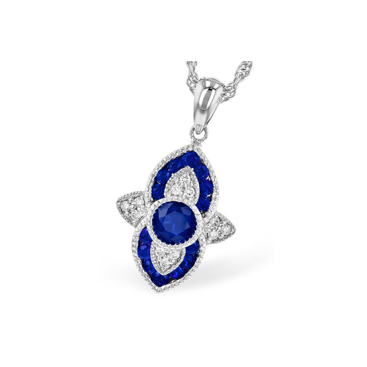 14KT Gold Sapphire Necklace