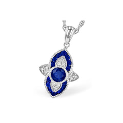 14KT Gold Sapphire Necklace
