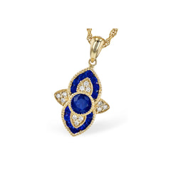 14KT Gold Sapphire Necklace