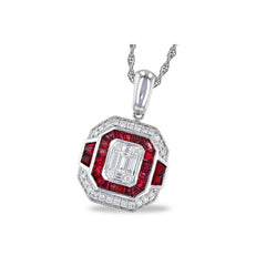 14KT Gold Ruby Necklace