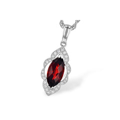 14KT Gold Garnet Necklace