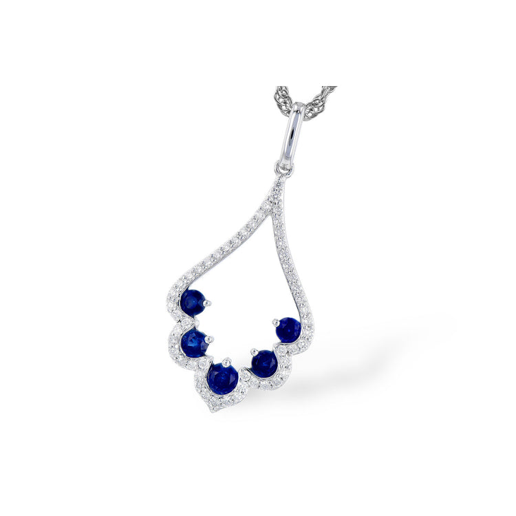 14KT Gold Sapphire Necklace
