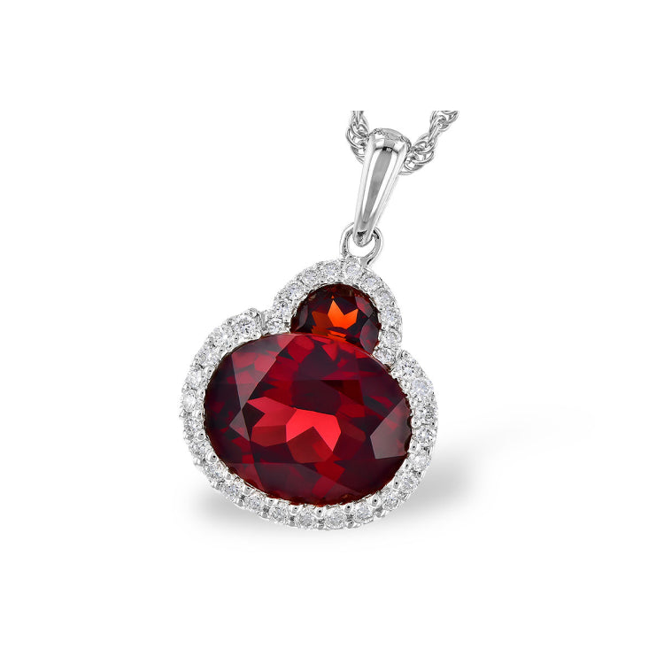14KT Gold Garnet Necklace
