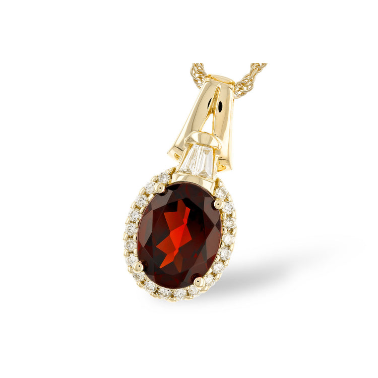 14KT Gold Garnet Necklace