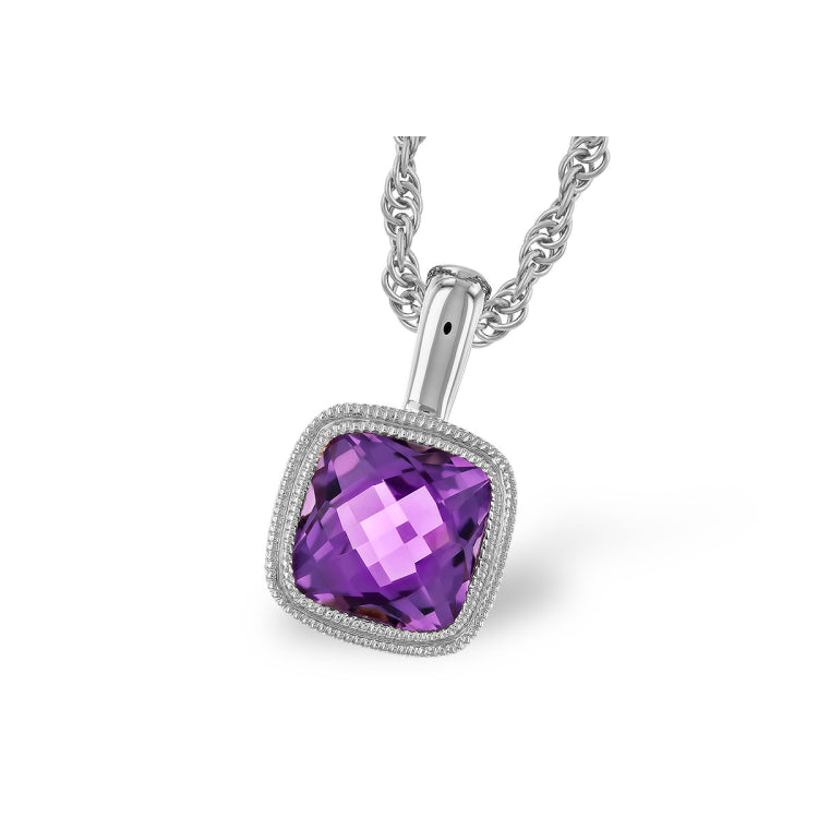 14KT Gold Amethyst Necklace