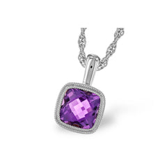 14KT Gold Amethyst Necklace