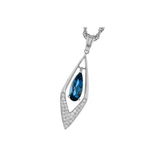 14KT Gold Blue Topaz Necklace