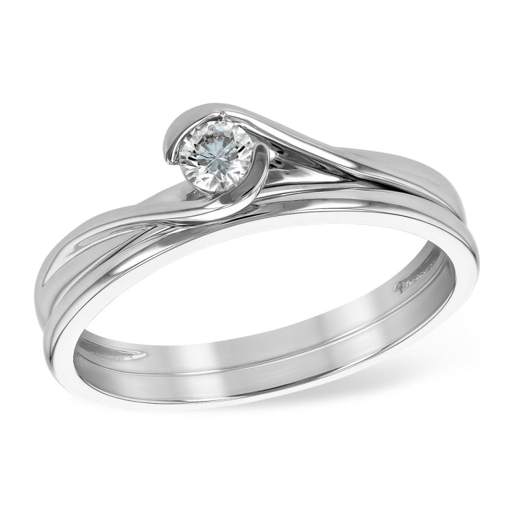14KT Gold Two-Piece Diamond Wedding Set