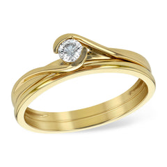 14KT Gold Two-Piece Diamond Wedding Set