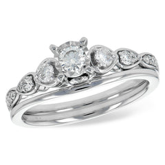 14KT Gold Two-Piece Diamond Wedding Set