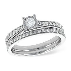 14KT Gold Two-Piece Diamond Wedding Set